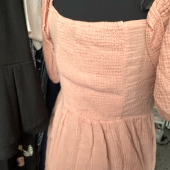 Forever 21 Pink/Coral Textured Waffle Knit Mini Dress size large - Picture 5 of 6